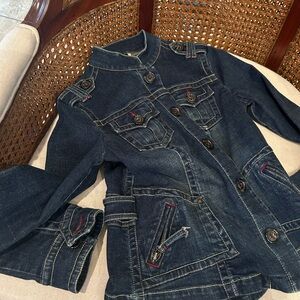 ❤️ Christopher Blue Dark Denim women Jacket